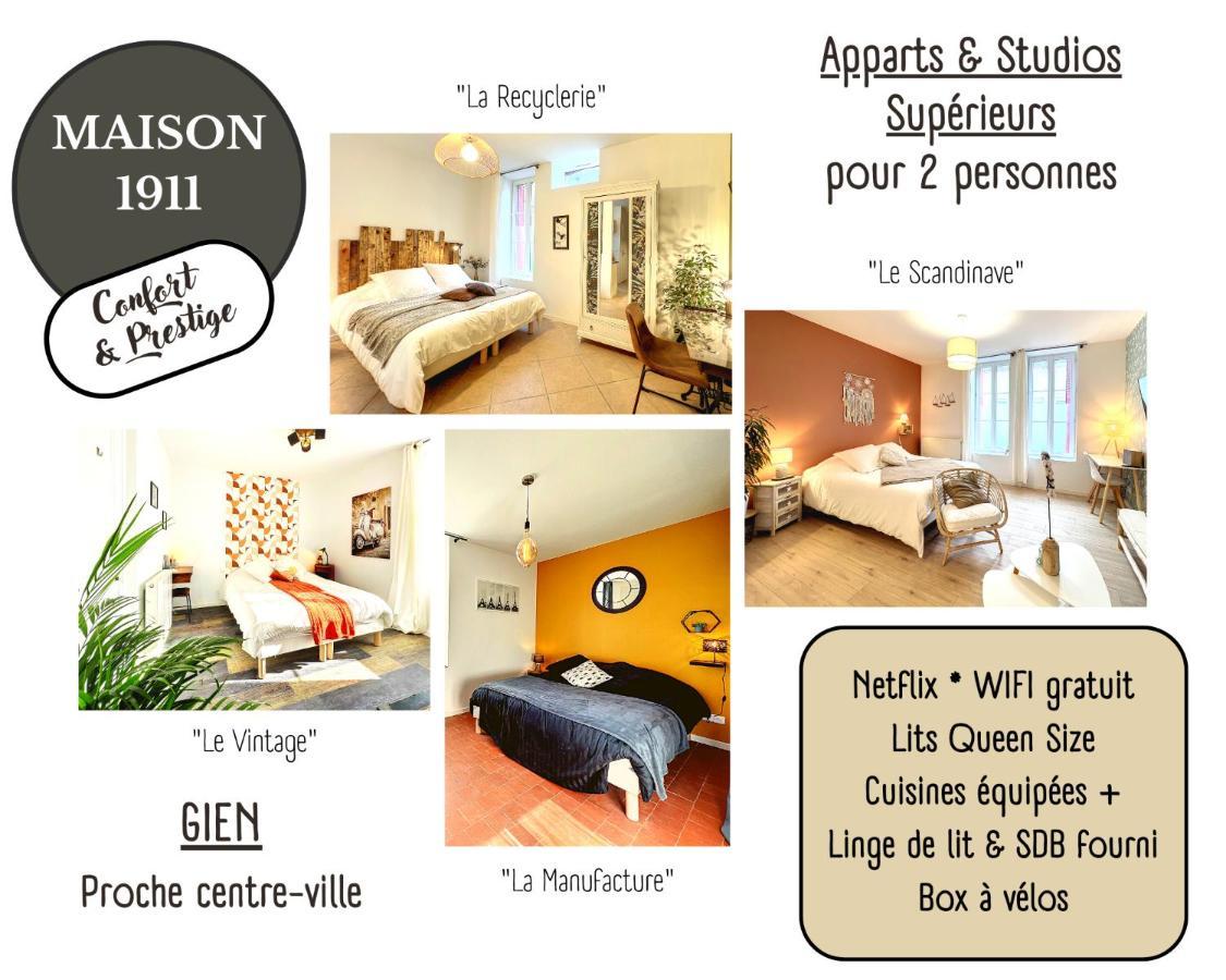 Appart La Manufacture - Maison 1911 - Confort & Prestige Gien Exteriör bild